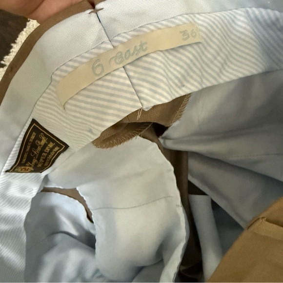 NEW 6 East 36 Loro Piana Tan 100% Extrafine Merino Wool Flat Front Dress Pants - Picture 4 of 12
